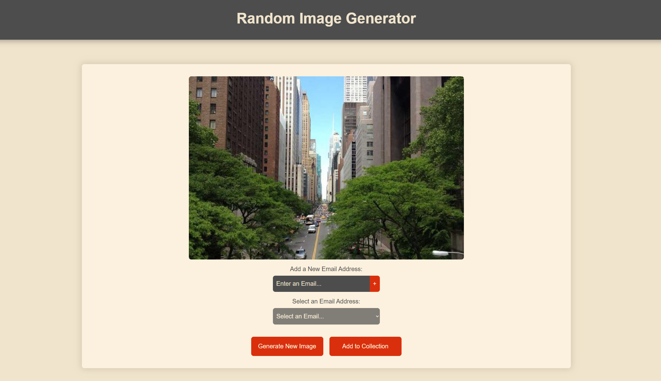screenshot of my javascript array website