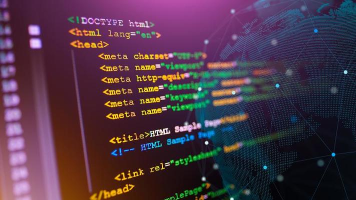 code on computer screen